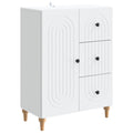 Sideboard mit Schubladen Weiß 66 x 34,5 x 90 cm Holzwerkstoff