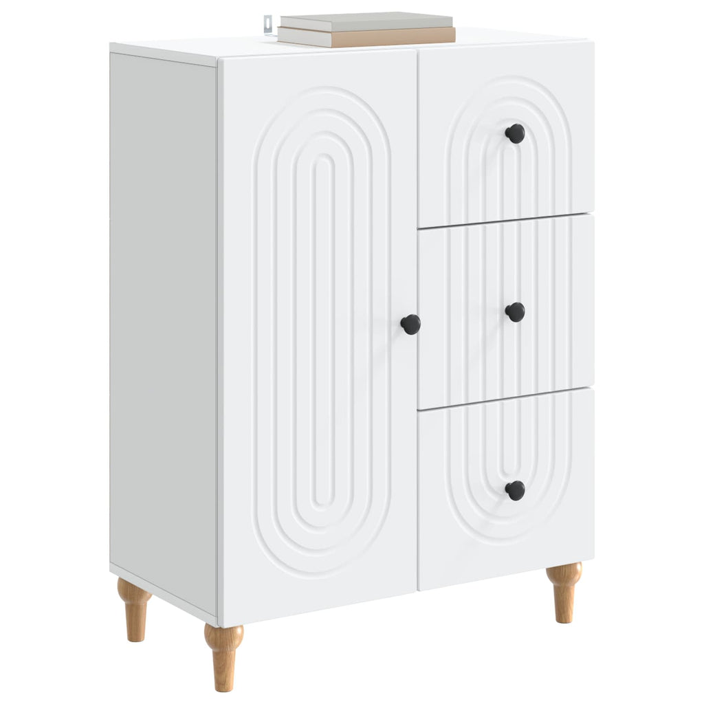 Sideboard mit Schubladen Weiß 66 x 34,5 x 90 cm Holzwerkstoff