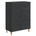 Sideboard Schwarz 66 x 34,5 x 90 cm Holzwerkstoff