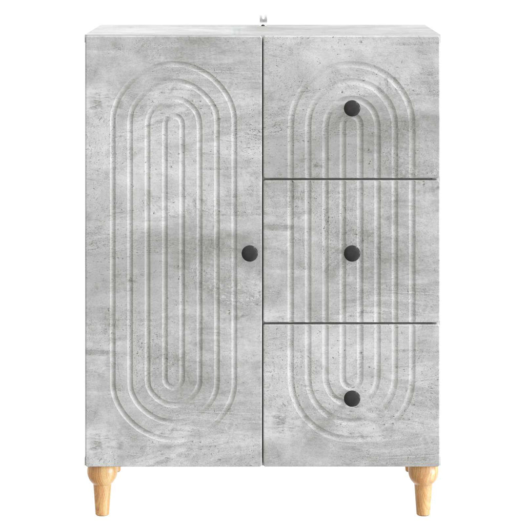 Sideboard Betongrau 66 x 34,5 x 90 cm Holzwerkstoff