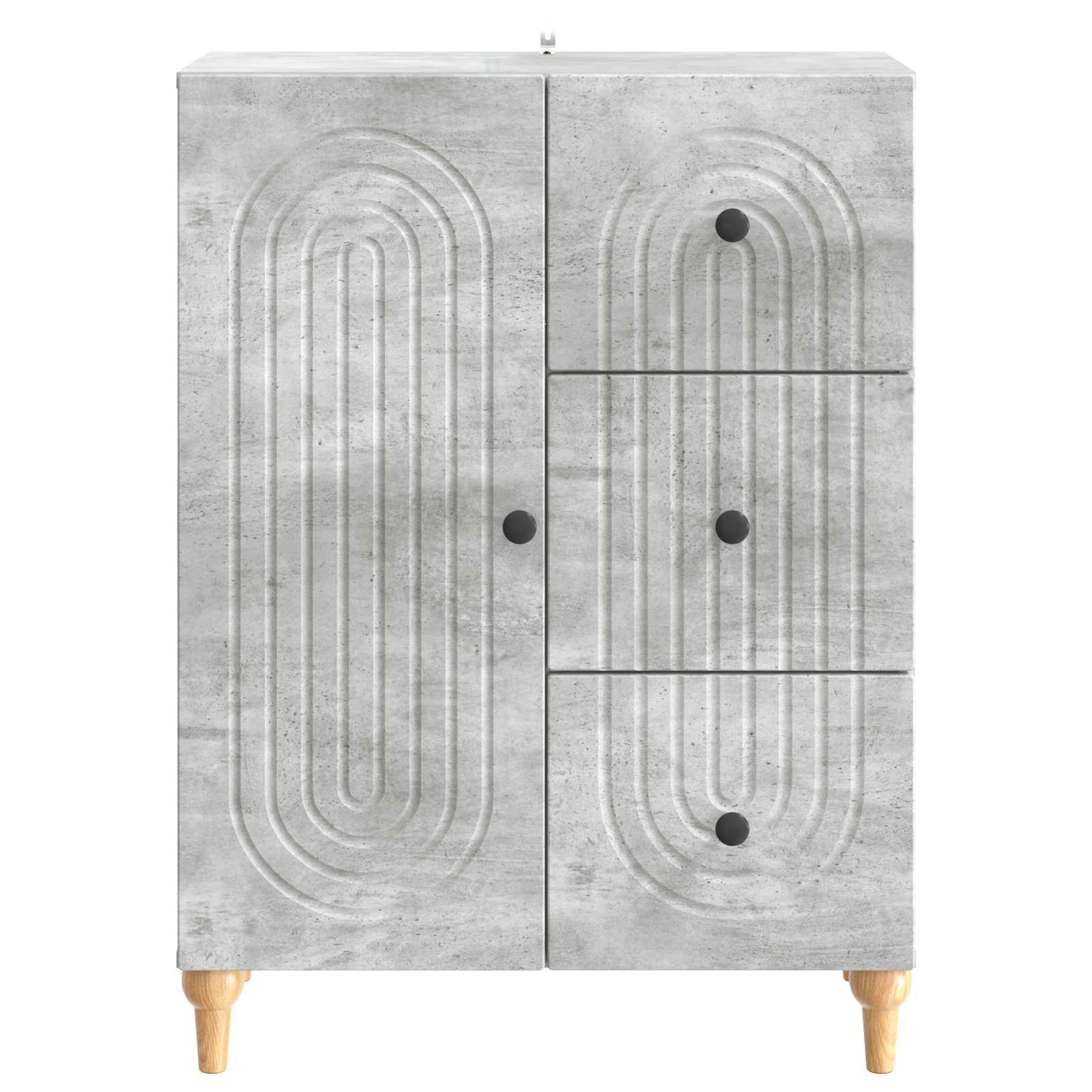 Sideboard Betongrau 66 x 34,5 x 90 cm Holzwerkstoff