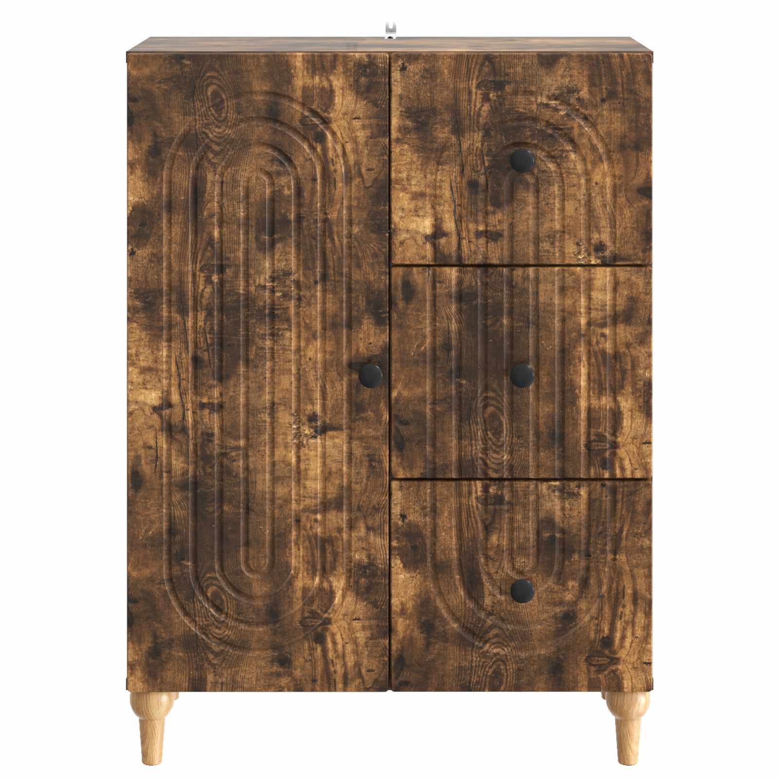 Sideboard Geräucherte Eiche 66 x 34,5 x 90 cm Holzwerkstoff
