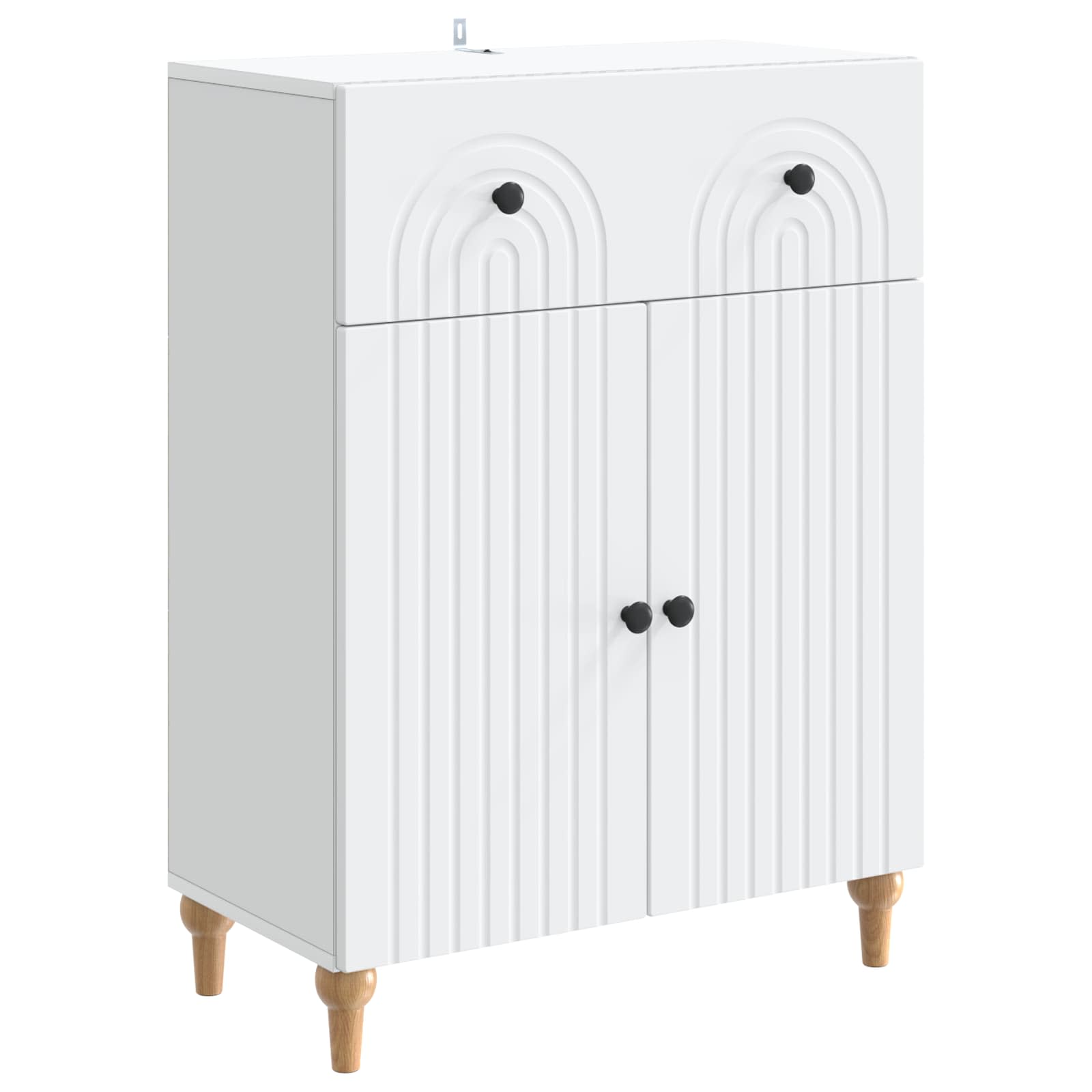 Sideboard mit Schubladen Weiß 66 x 34,5 x 90 cm Holzwerkstoff