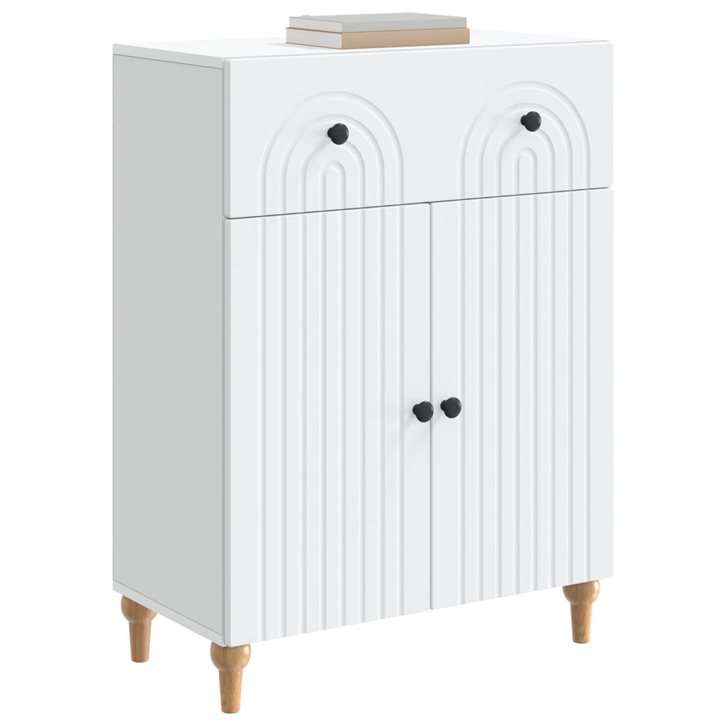 Sideboard mit Schubladen Weiß 66 x 34,5 x 90 cm Holzwerkstoff