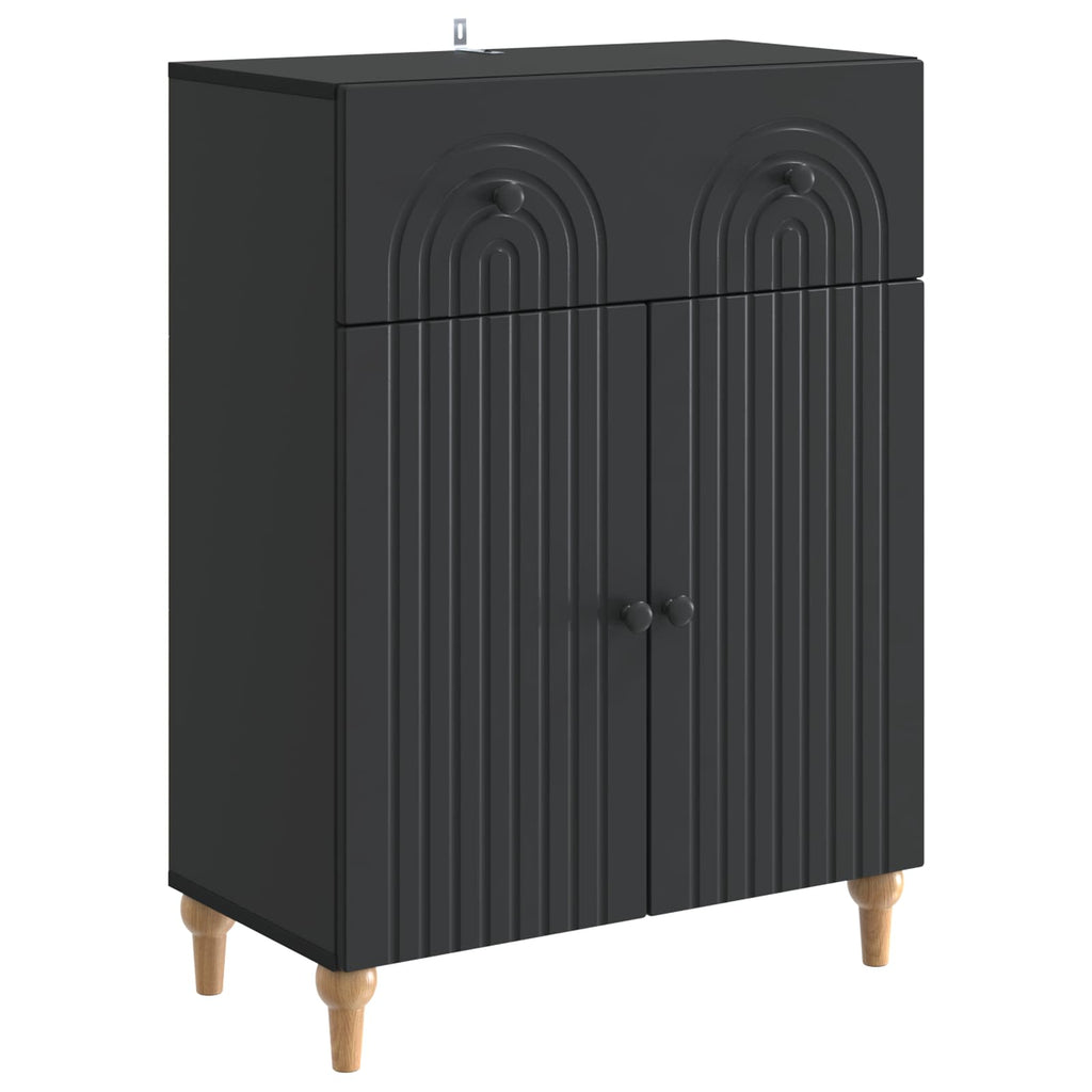 Sideboard Schwarz 66 x 34,5 x 90 cm Holzwerkstoff