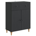 Sideboard Schwarz 66 x 34,5 x 90 cm Holzwerkstoff