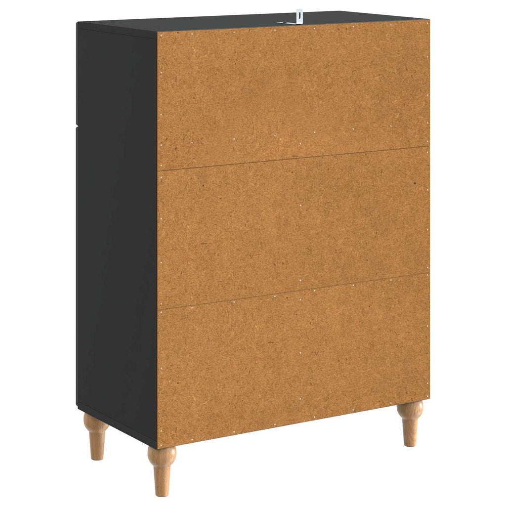 Sideboard Schwarz 66 x 34,5 x 90 cm Holzwerkstoff