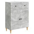 Sideboard Betongrau 66 x 34,5 x 90 cm Holzwerkstoff