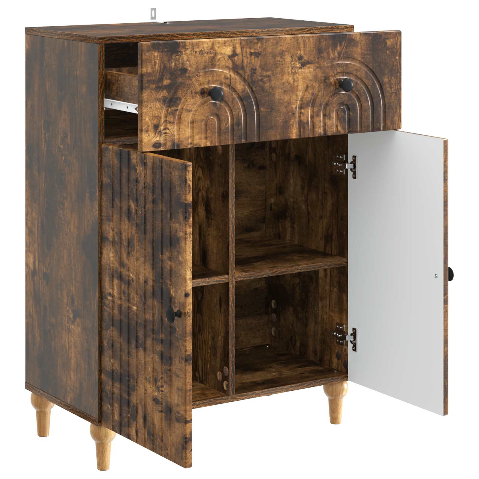 Sideboard Geräucherte Eiche 66 x 34,5 x 90 cm Holzwerkstoff