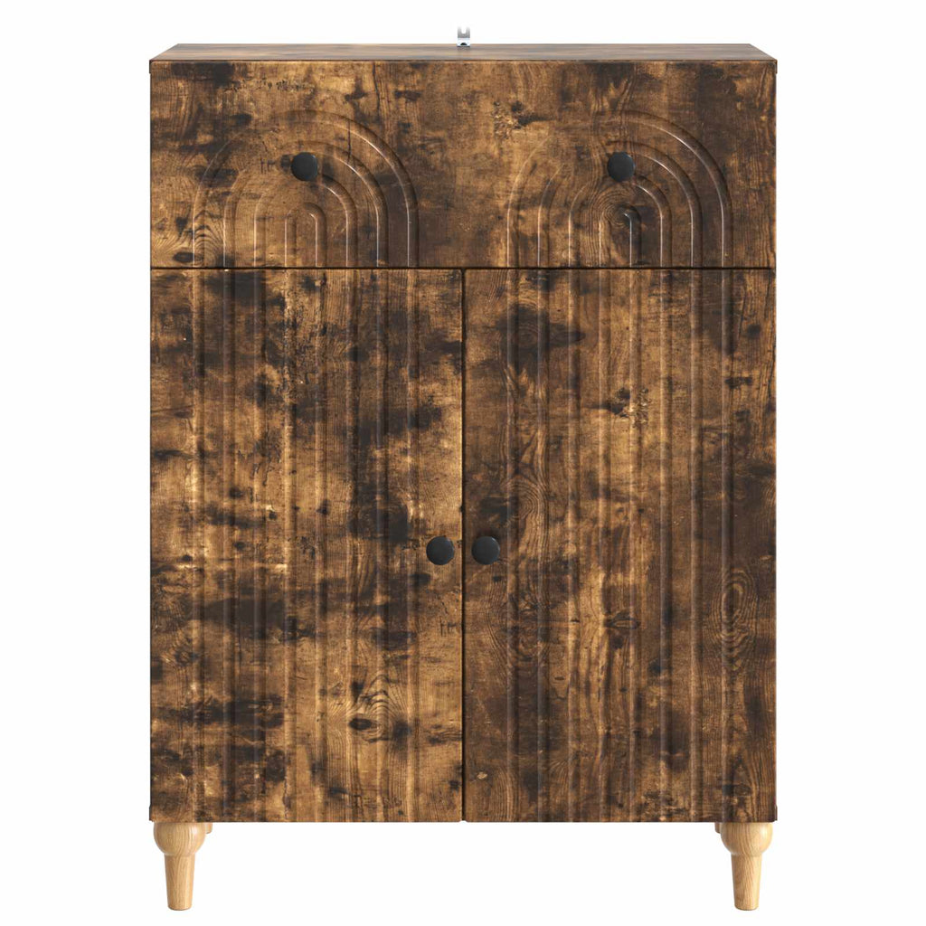 Sideboard Geräucherte Eiche 66 x 34,5 x 90 cm Holzwerkstoff