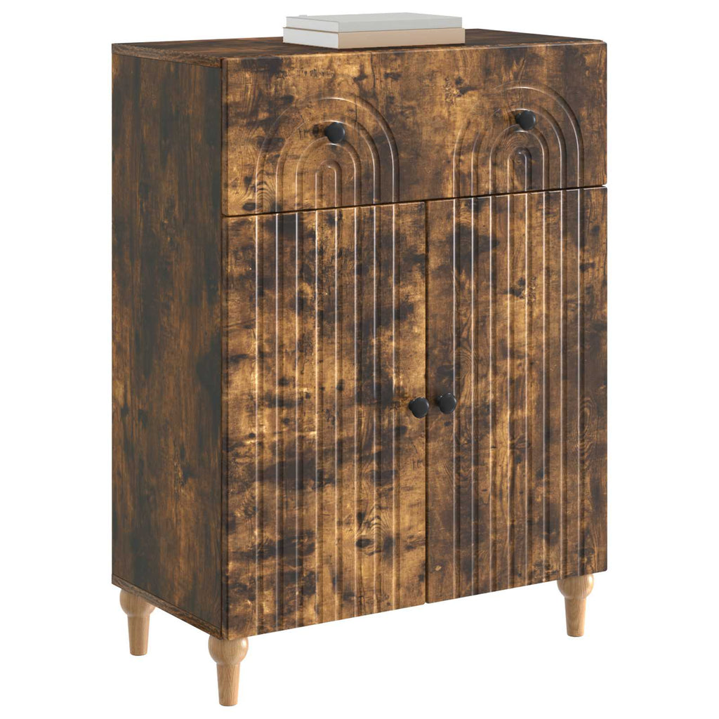 Sideboard Geräucherte Eiche 66 x 34,5 x 90 cm Holzwerkstoff