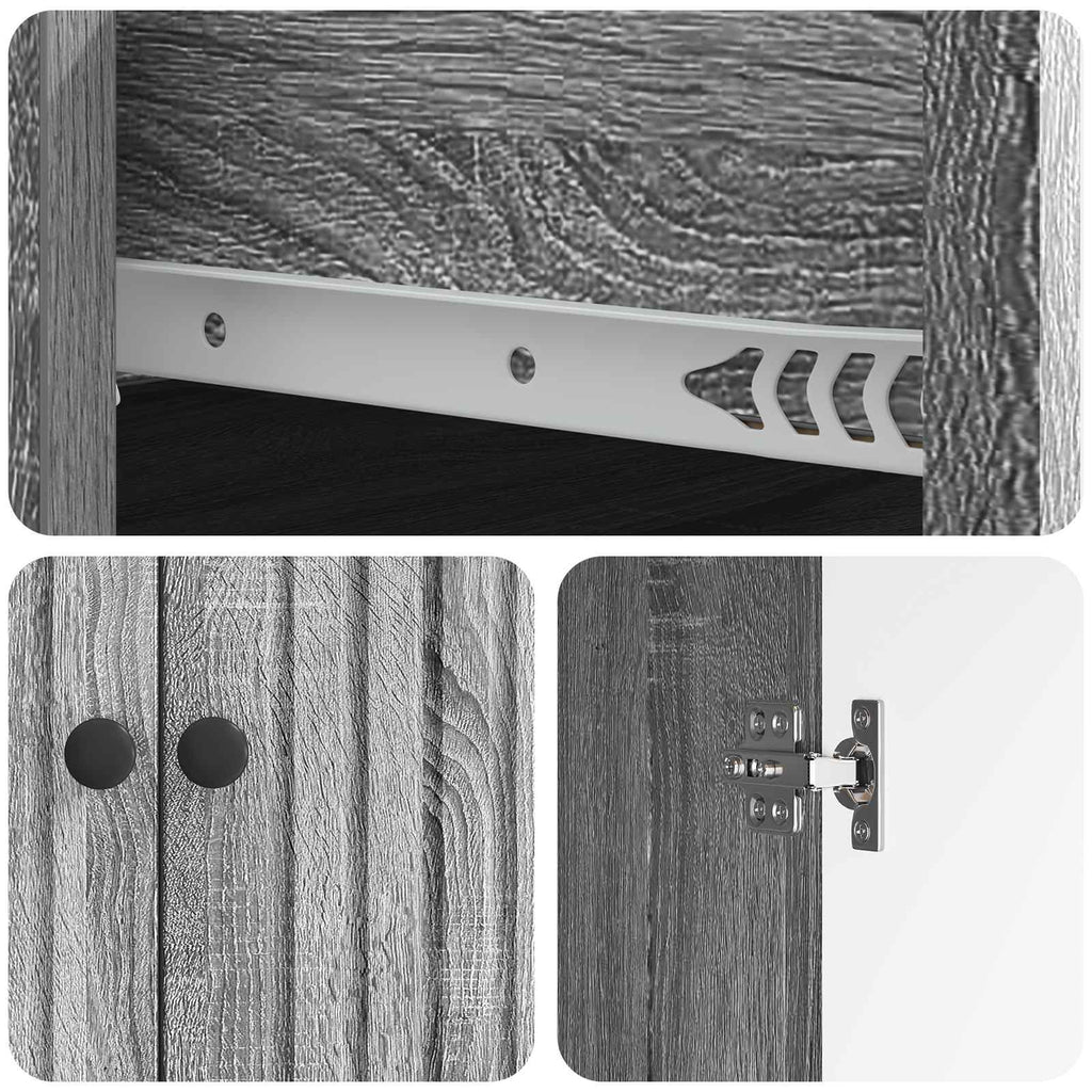 Sideboard Graues Sonoma 66 x 34,5 x 90 cm Holzwerkstoff