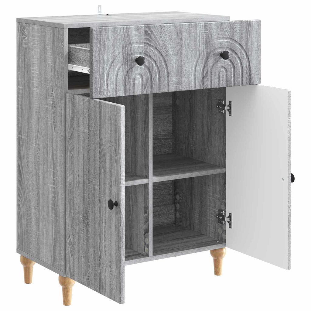Sideboard Graues Sonoma 66 x 34,5 x 90 cm Holzwerkstoff