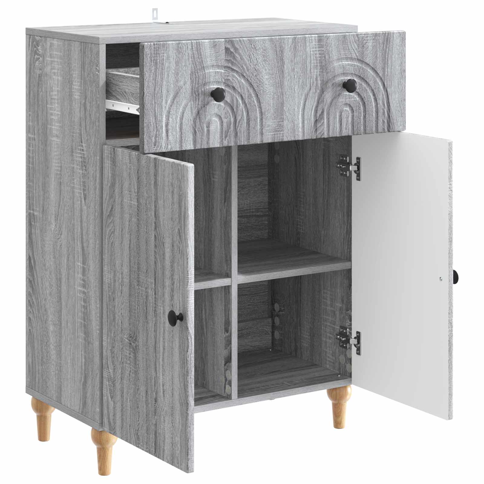 Sideboard Graues Sonoma 66 x 34,5 x 90 cm Holzwerkstoff