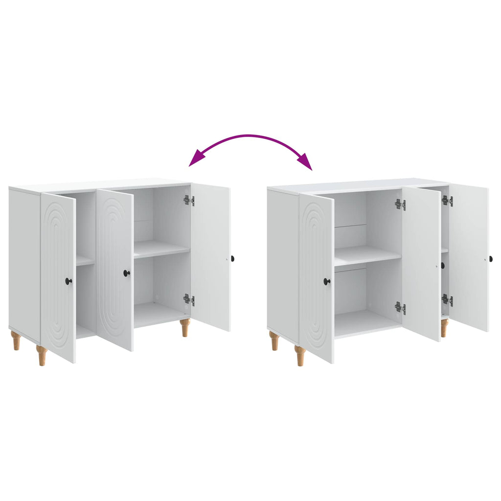 Sideboard Weiß 89 x 34,5 x 80 cm Holzwerkstoff