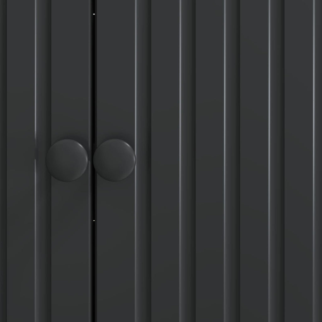Sideboard Schwarz 89 x 34,5 x 80 cm Holzwerkstoff