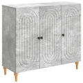 Sideboard Betongrau 89 x 34,5 x 80 cm Holzwerkstoff