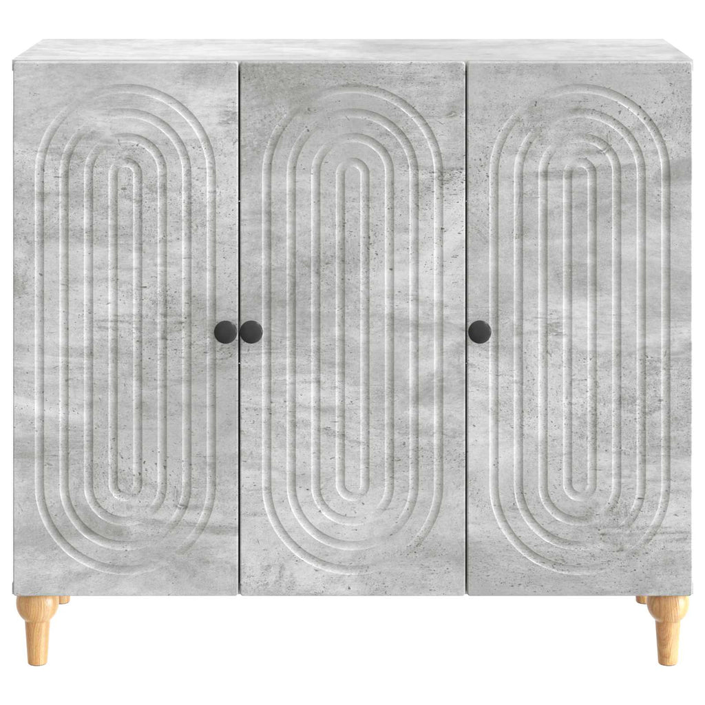 Sideboard Betongrau 89 x 34,5 x 80 cm Holzwerkstoff