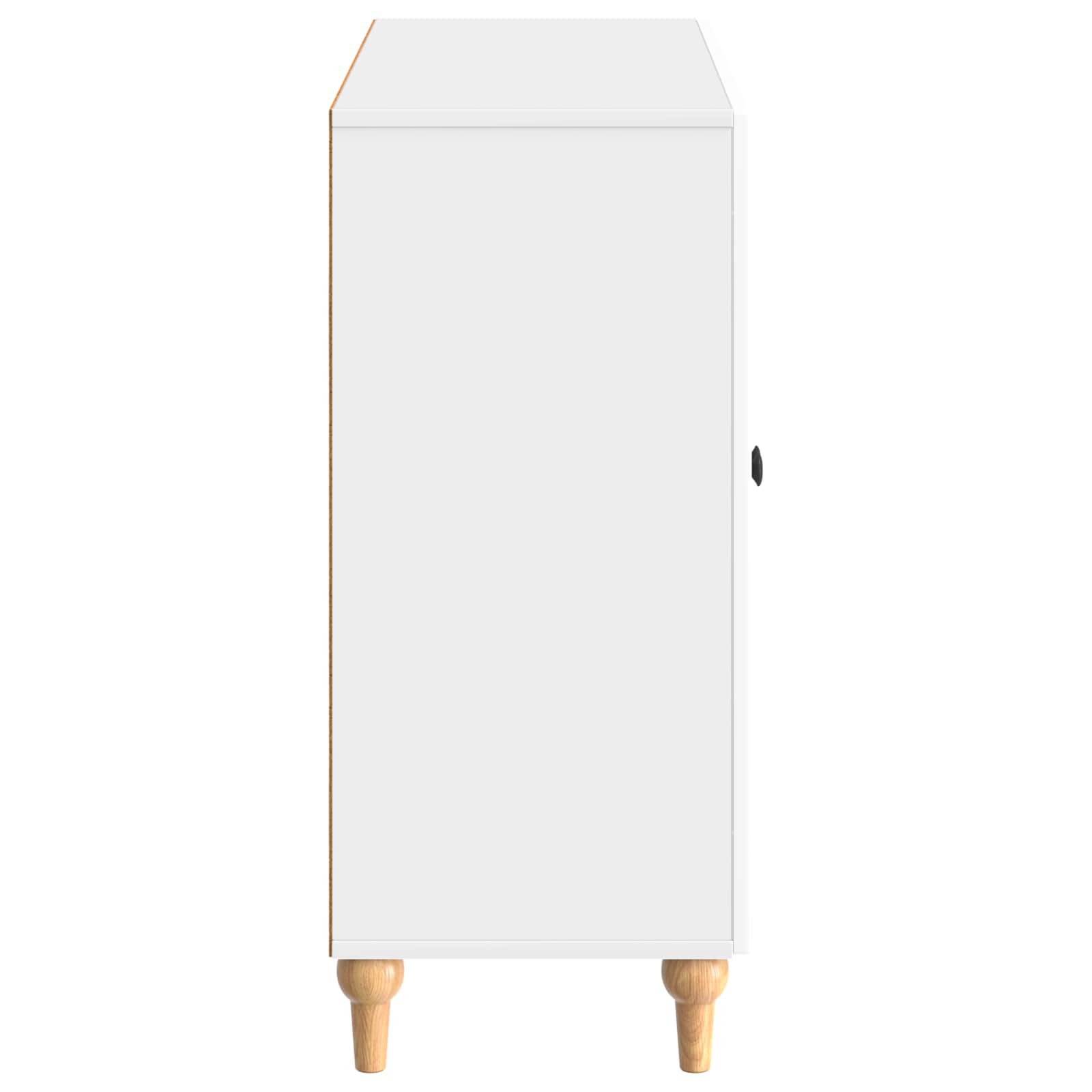 Sideboard Hochglanz Weiß 89 x 34,5 x 80 cm Holzwerkstoff