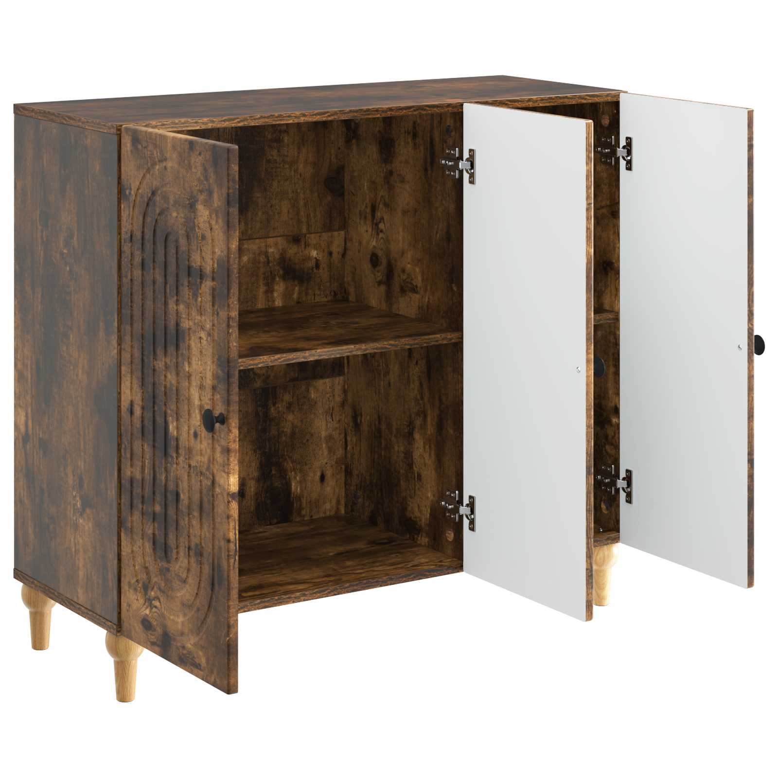 Sideboard Geräucherte Eiche 89 x 34,5 x 80 cm Holzwerkstoff
