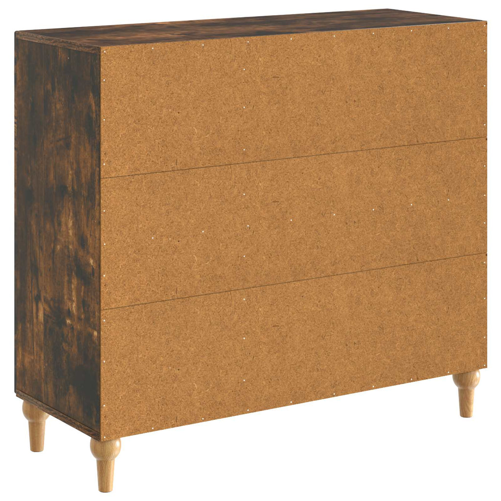 Sideboard Geräucherte Eiche 89 x 34,5 x 80 cm Holzwerkstoff