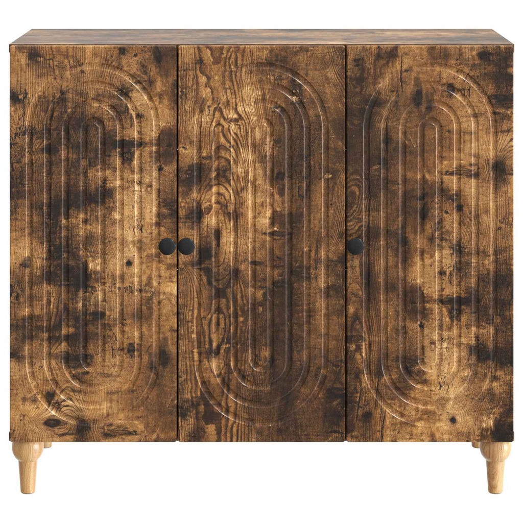 Sideboard Geräucherte Eiche 89 x 34,5 x 80 cm Holzwerkstoff
