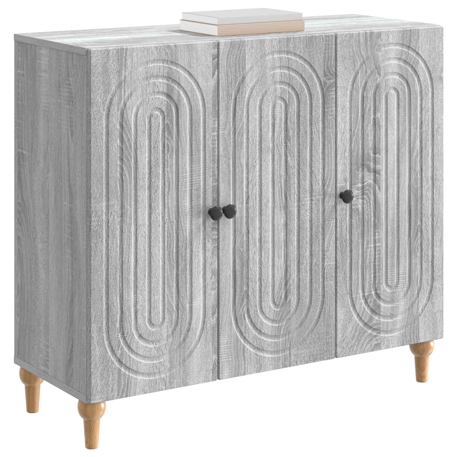 Sideboard Graues Sonoma 89 x 34,5 x 80 cm Holzwerkstoff