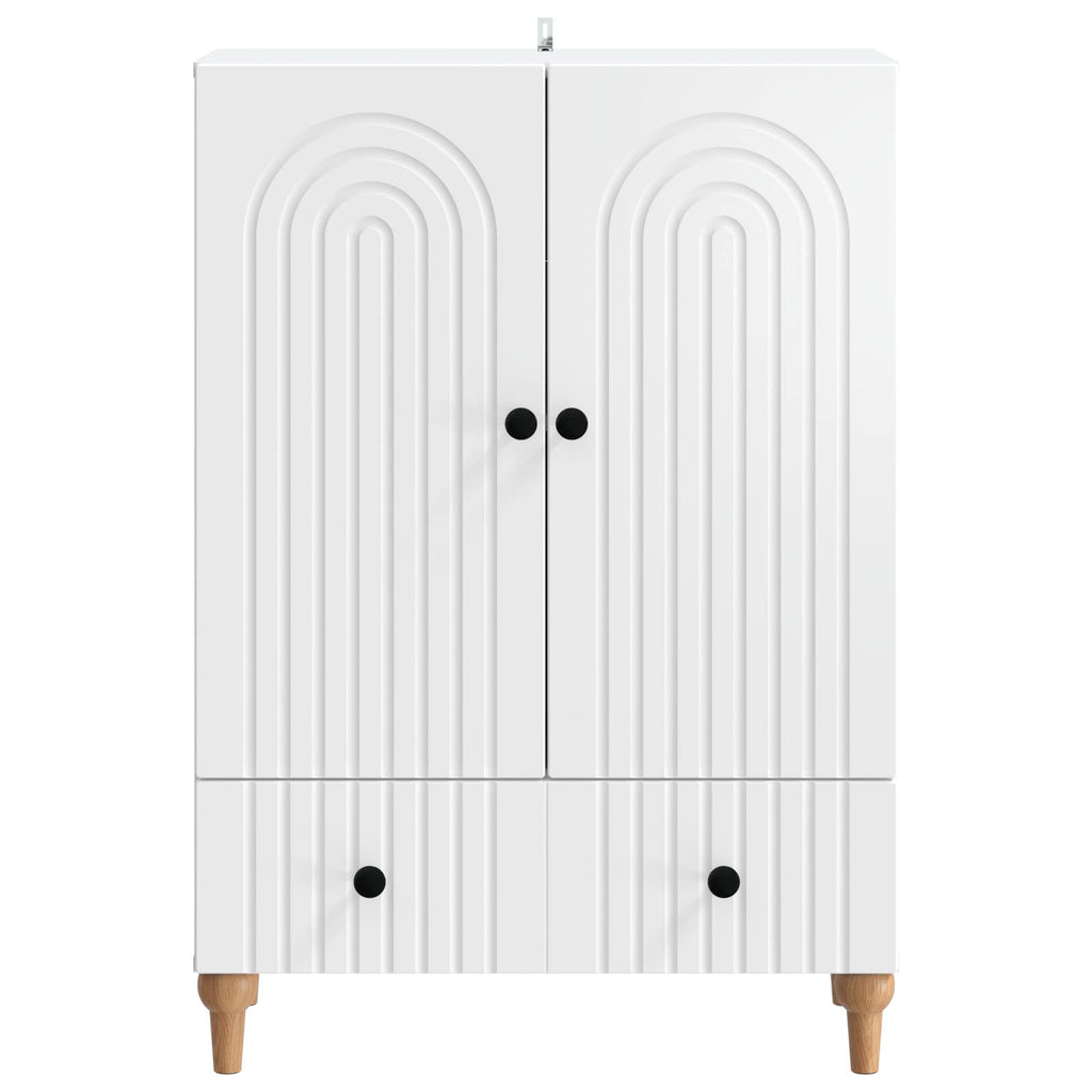 Sideboard mit Schubladen Weiß 66 x 34,5 x 95 cm Holzwerkstoff