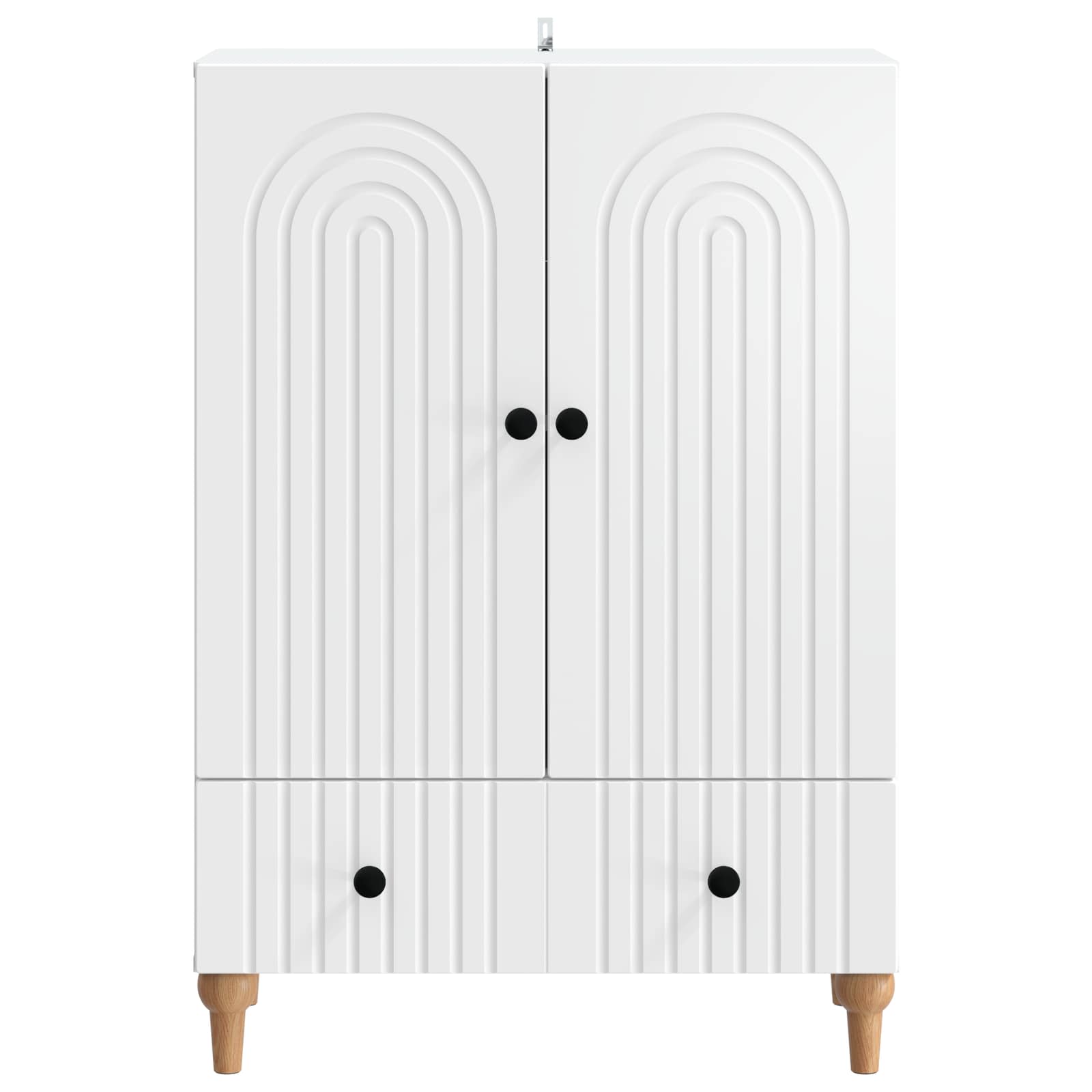 Sideboard mit Schubladen Weiß 66 x 34,5 x 95 cm Holzwerkstoff