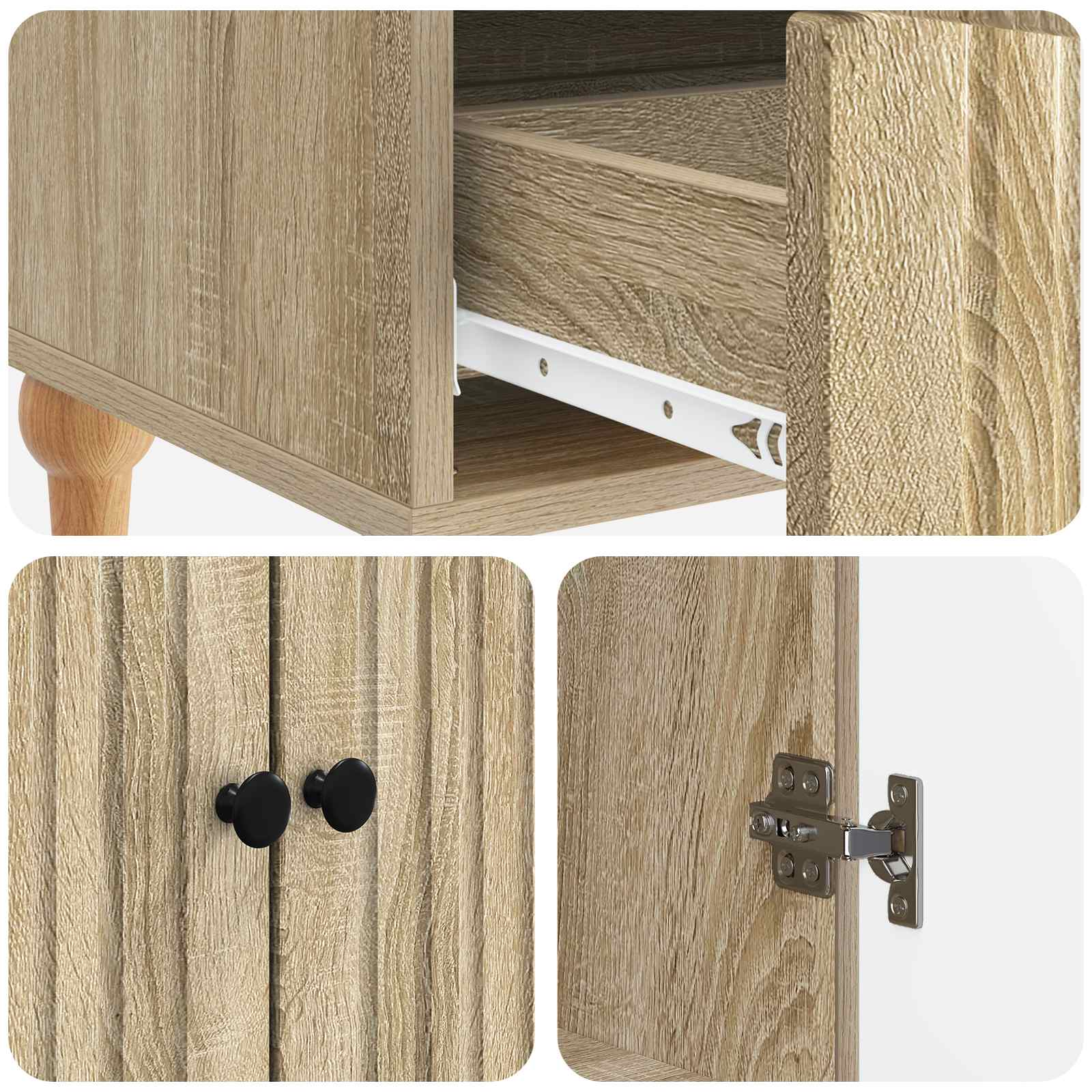 Sideboard Sonoma-Eiche 66 x 34,5 x 95 cm Holzwerkstoff