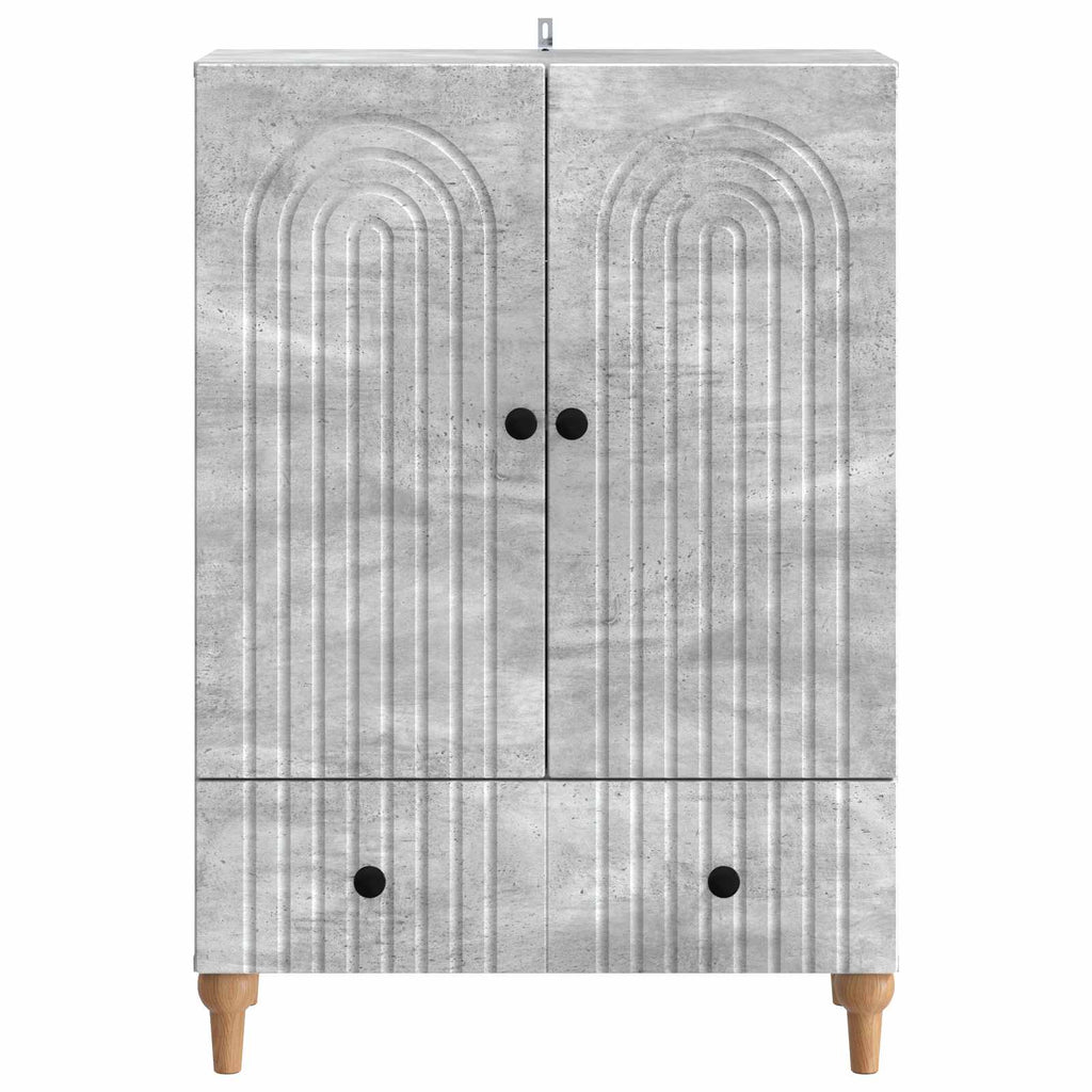 Sideboard Betongrau 66 x 34,5 x 95 cm Holzwerkstoff
