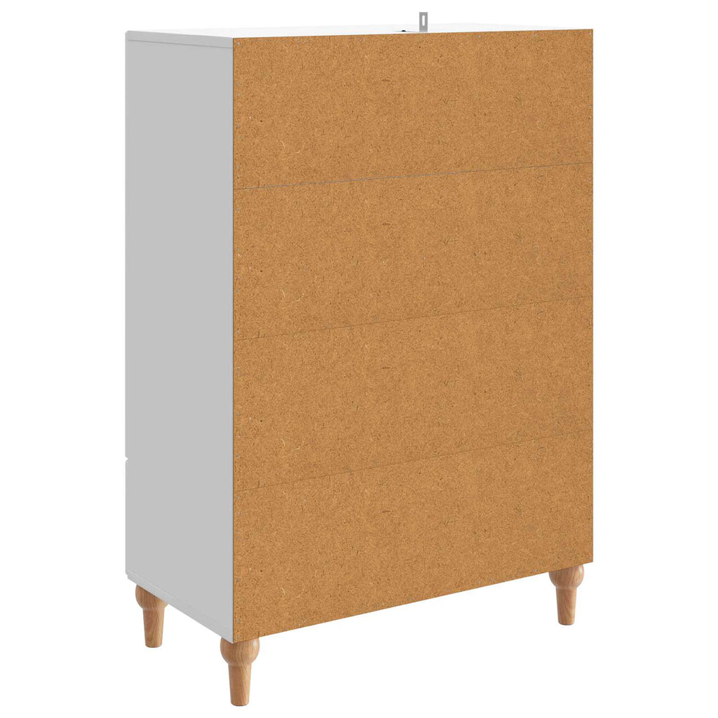 Sideboard Hochglanz Weiß 66 x 34,5 x 95 cm Holzwerkstoff