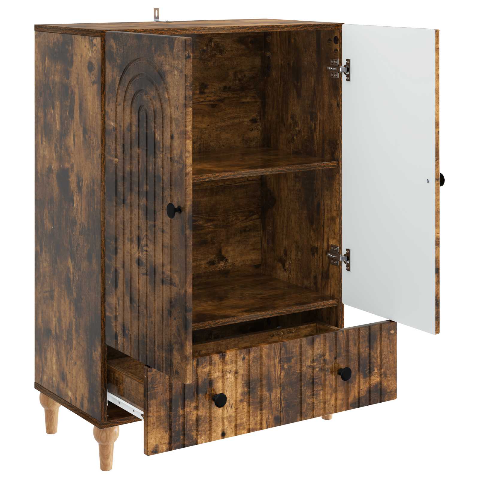 Sideboard Geräucherte Eiche 66 x 34,5 x 95 cm Holzwerkstoff