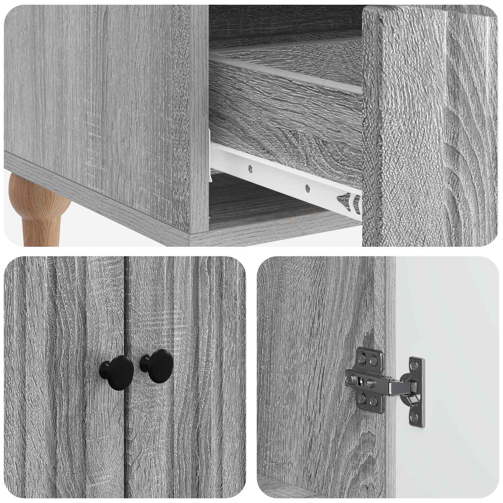 Sideboard Graues Sonoma 66 x 34,5 x 95 cm Holzwerkstoff