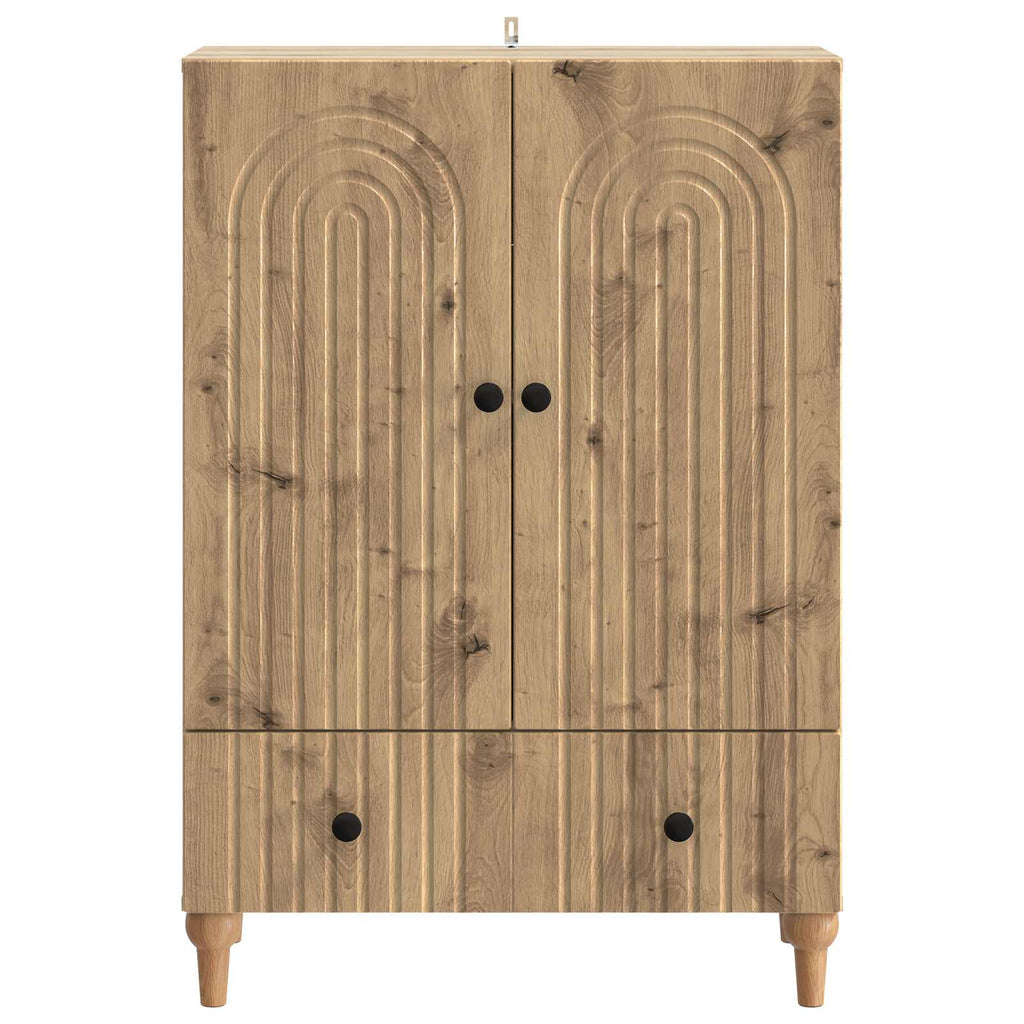 Sideboard Artisan-Eiche 66 x 34,5 x 95 cm Holzwerkstoff