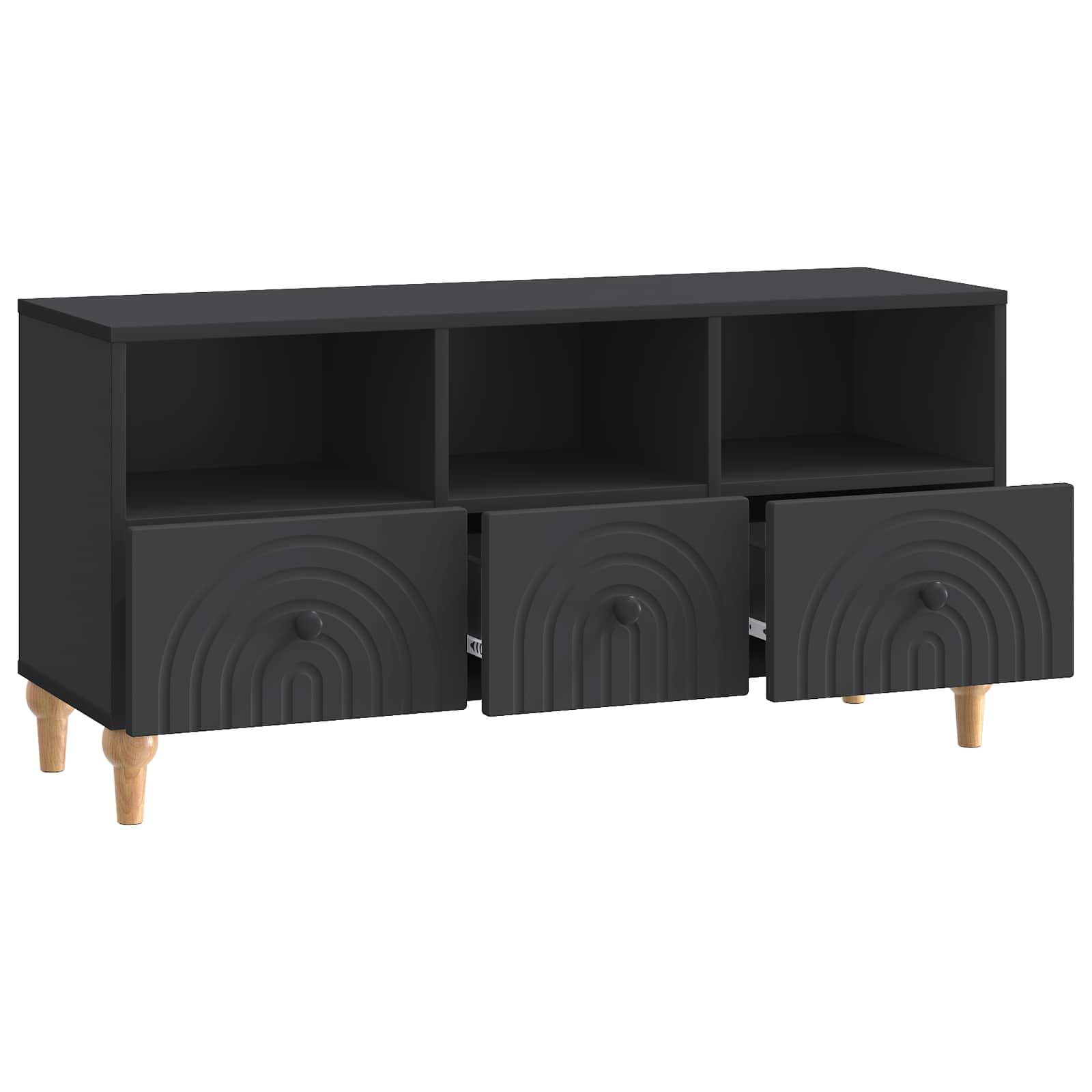 TV-Schränk Schwarz 102 x 34,5 x 50 cm Holzwerkstoff