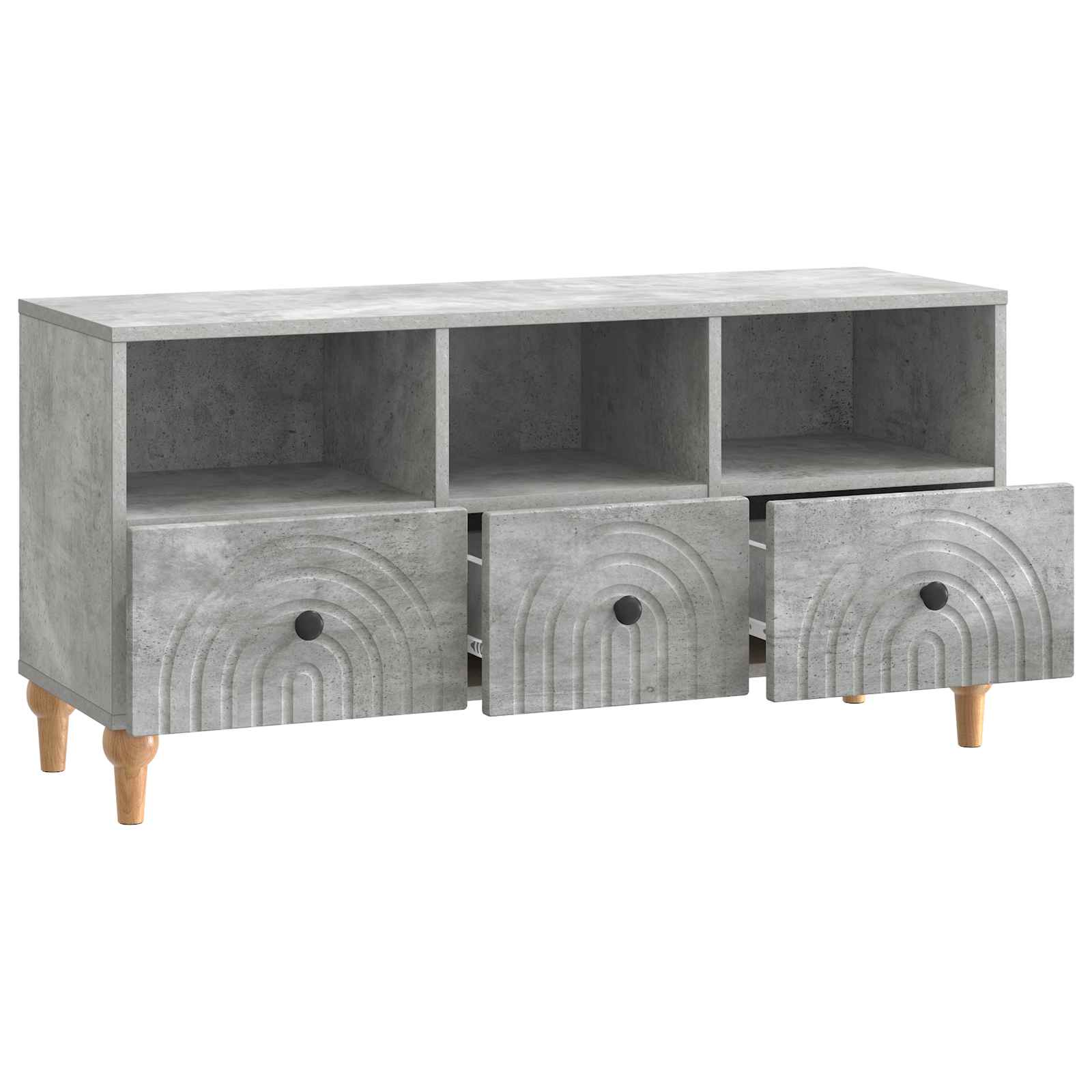 TV-Schränk Betongrau 102 x 34,5 x 50 cm Holzwerkstoff