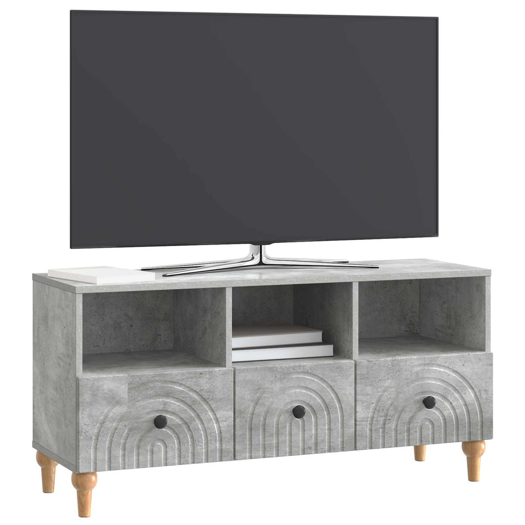 TV-Schränk Betongrau 102 x 34,5 x 50 cm Holzwerkstoff