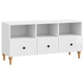 TV-Schränk Hochglanz Weiß 102 x 34,5 x 50 cm Holzwerkstoff