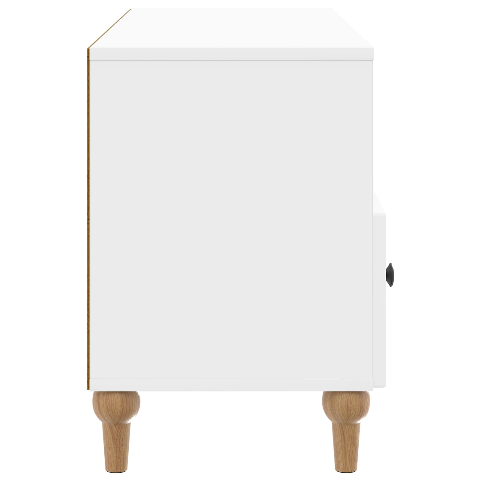 TV-Schränk Hochglanz Weiß 102 x 34,5 x 50 cm Holzwerkstoff