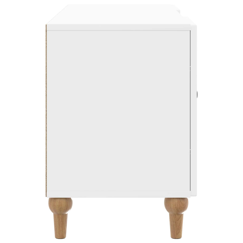 TV-Schränk Hochglanz Weiß 102 x 34,5 x 50 cm Holzwerkstoff