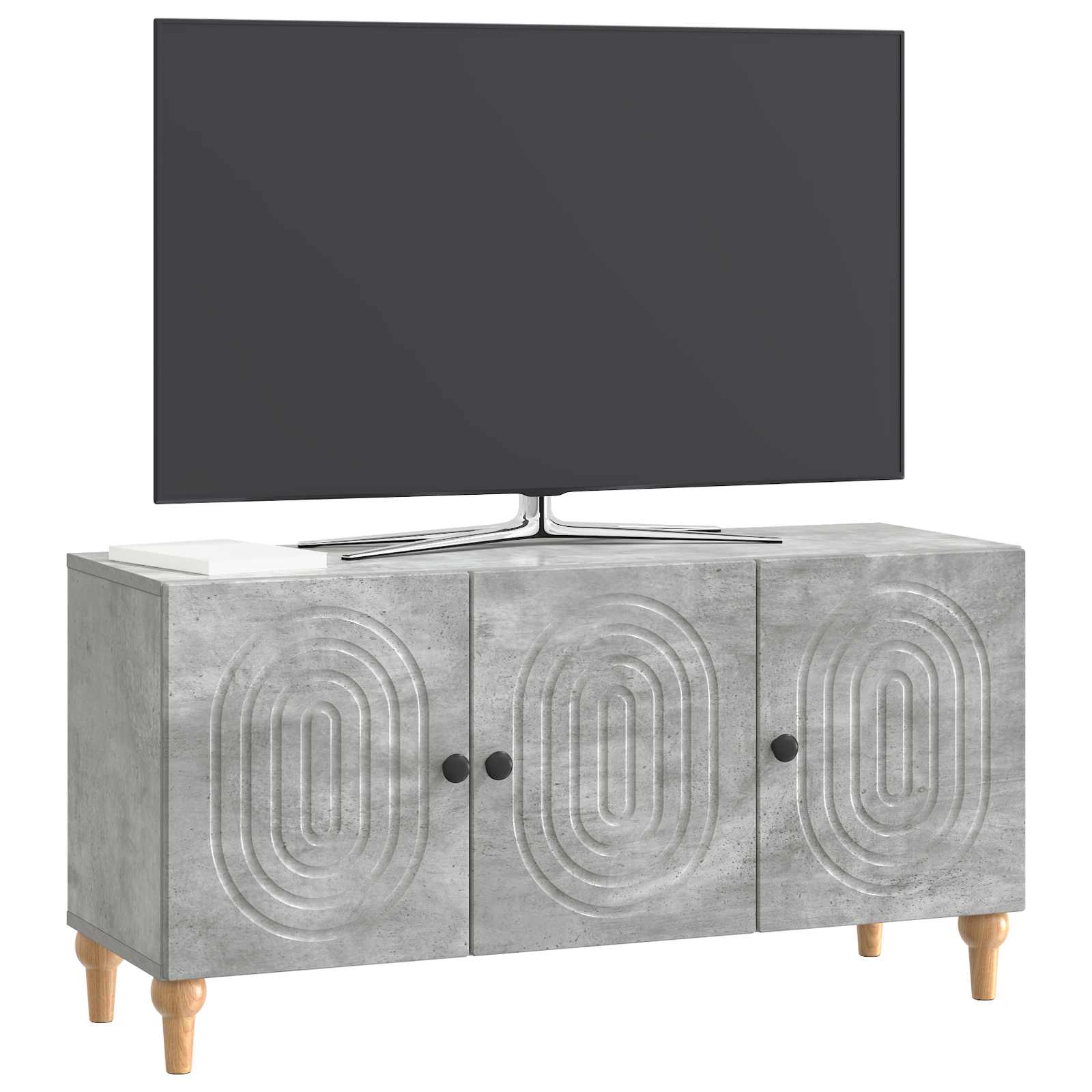 TV-Schränk Betongrau 99 x 34,5 x 50 cm Holzwerkstoff