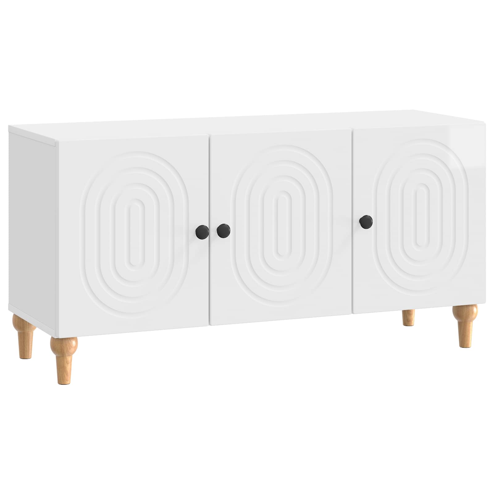 TV-Schränk Hochglanz Weiß 99 x 34,5 x 50 cm Holzwerkstoff