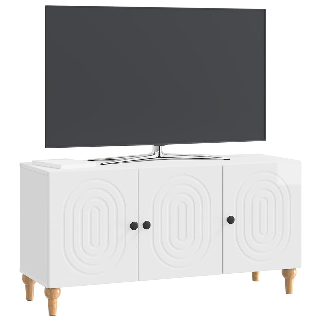 TV-Schränk Hochglanz Weiß 99 x 34,5 x 50 cm Holzwerkstoff