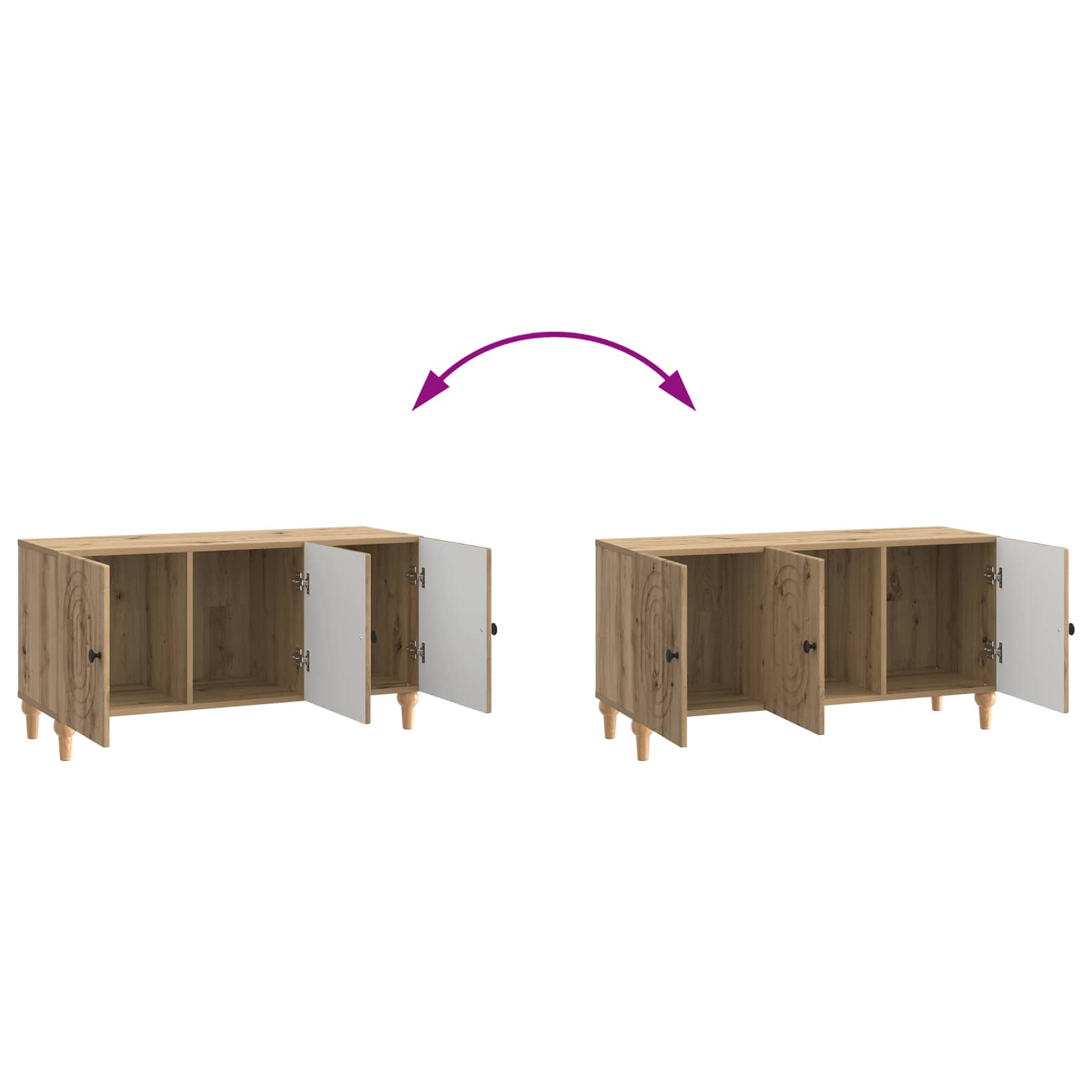 TV-Schränk Artisan-Eiche 99 x 34,5 x 50 cm Holzwerkstoff