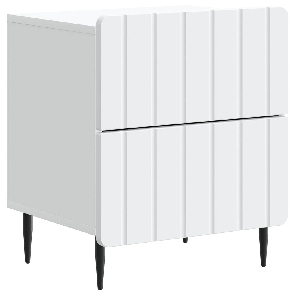 Nachttisch 2 pcs Weiß 43 x 34,5 x 49,5 cm Holzwerkstoff