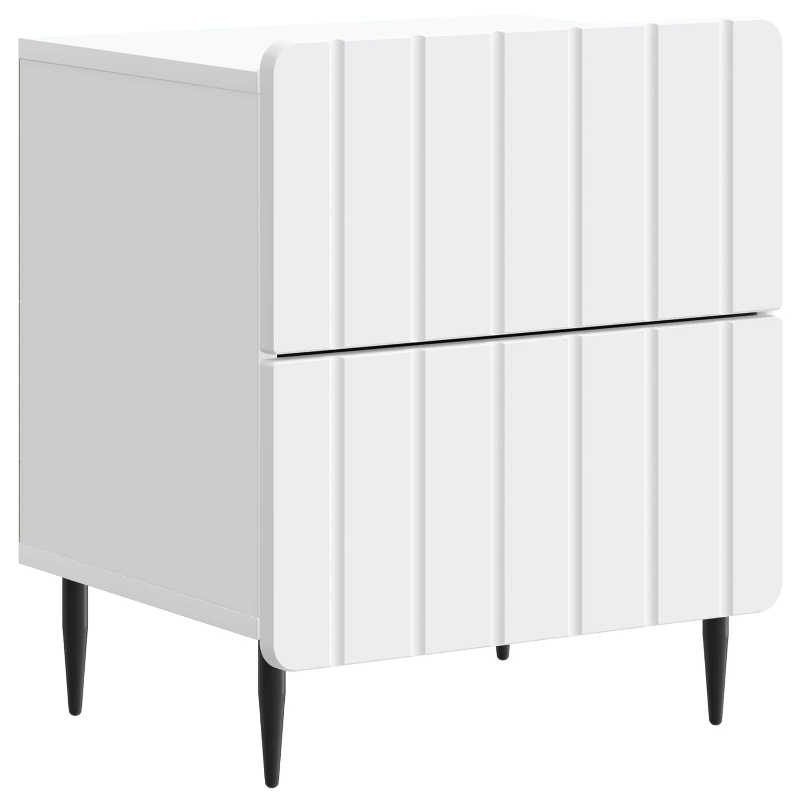 Nachttisch 2 pcs Weiß 43 x 34,5 x 49,5 cm Holzwerkstoff