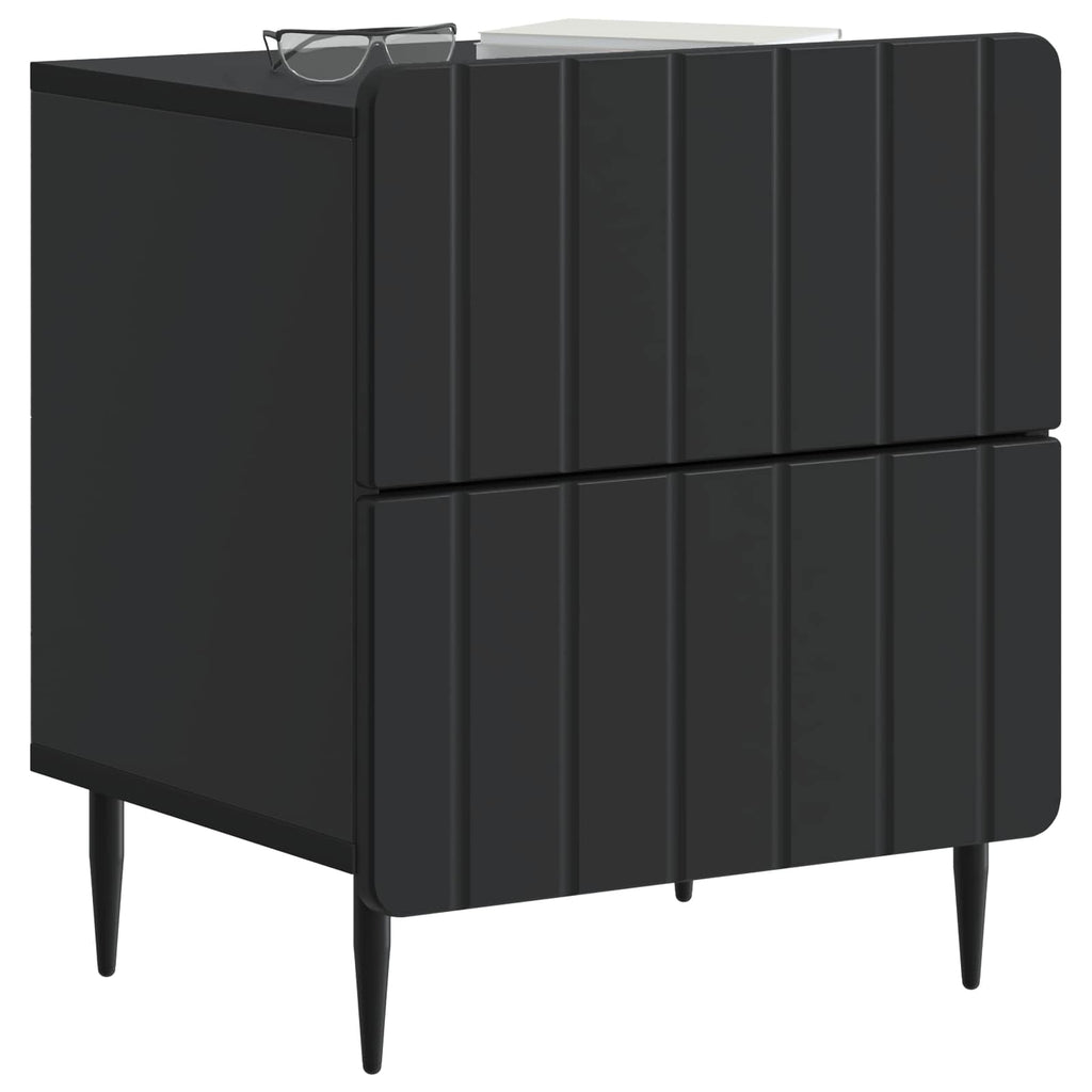 Nachttisch Schwarz 43 x 34,5 x 49,5 cm Holzwerkstoff