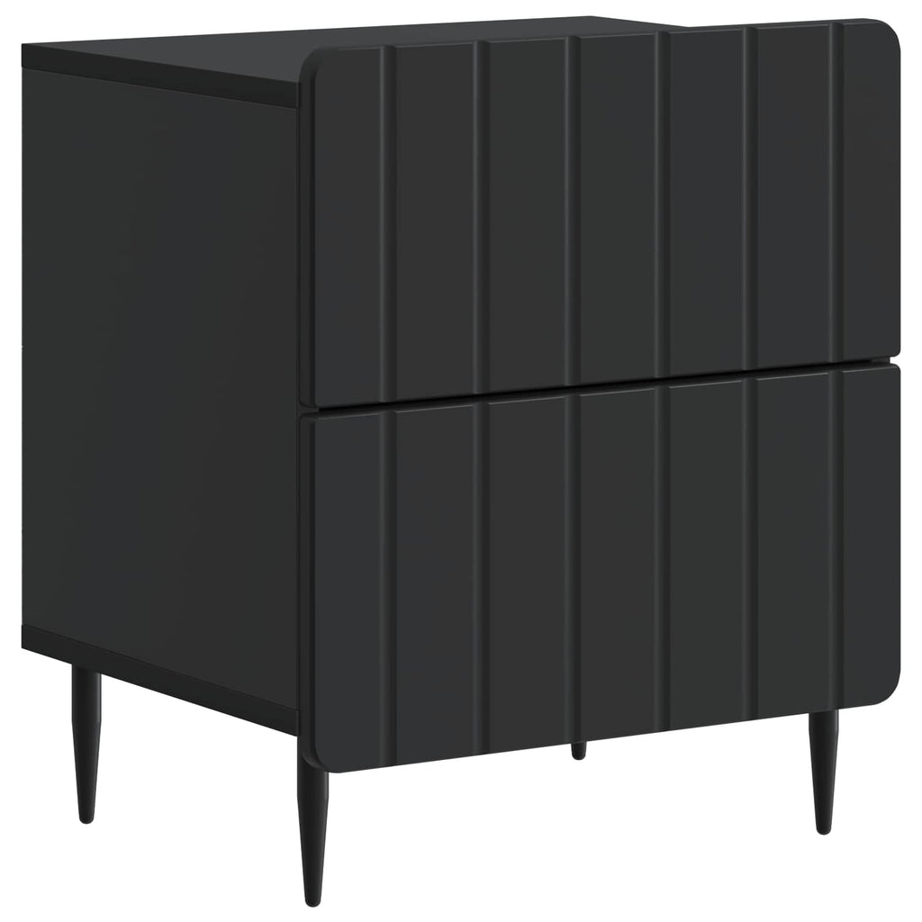 Nachttisch 2 pcs Schwarz 43 x 34,5 x 49,5 cm Holzwerkstoff