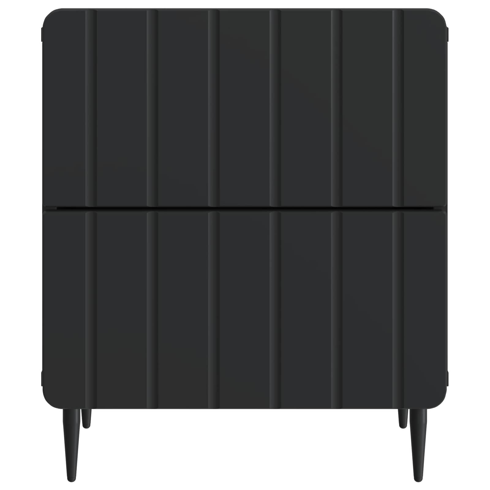 Nachttisch 2 pcs Schwarz 43 x 34,5 x 49,5 cm Holzwerkstoff
